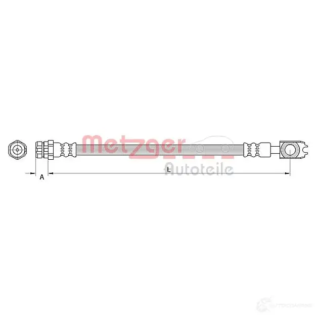 Тормозной шланг METZGER 4111523 4250032739355 1211882797 EZXR P