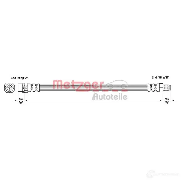 Тормозной шланг METZGER MFS 2O 4110270 4250032561451 1004703