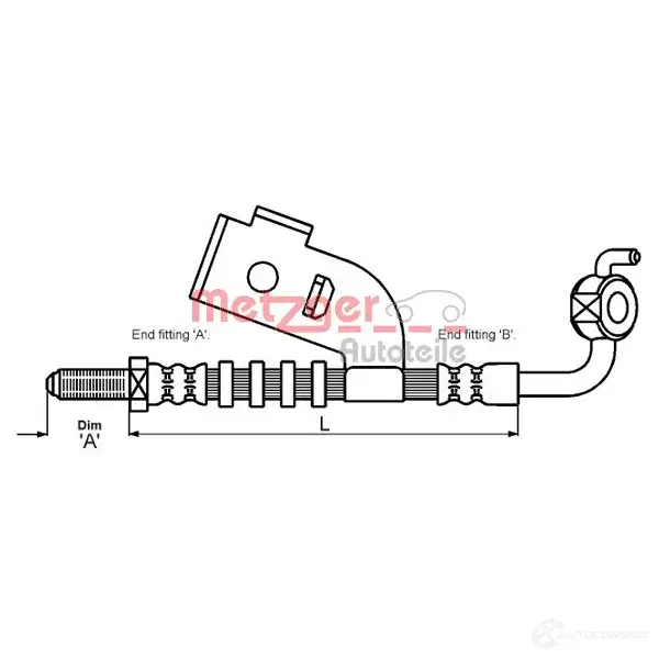 Тормозной шланг METZGER G45G6 4116220 41 13515 1005535 - Изображение 1