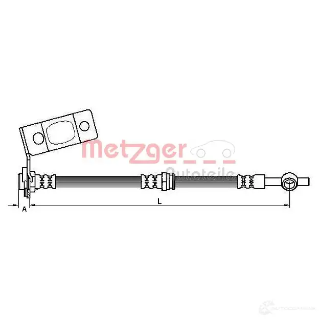 Тормозной шланг METZGER 4110675 1004888 4250032657819 AJSNA B6