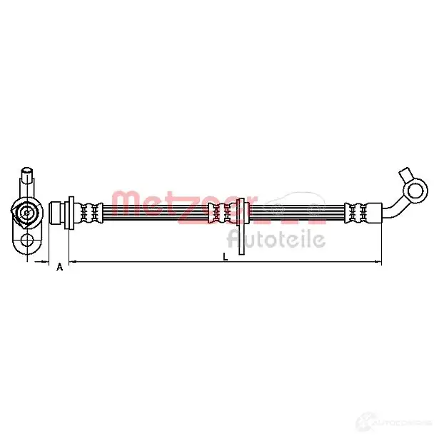 Тормозной шланг METZGER 1004838 CLSFB 1 4250032657925 4110500