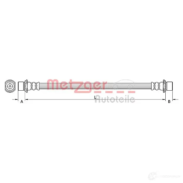Тормозной шланг METZGER 4110785 4 KR7ULG 4250032563035 1004923