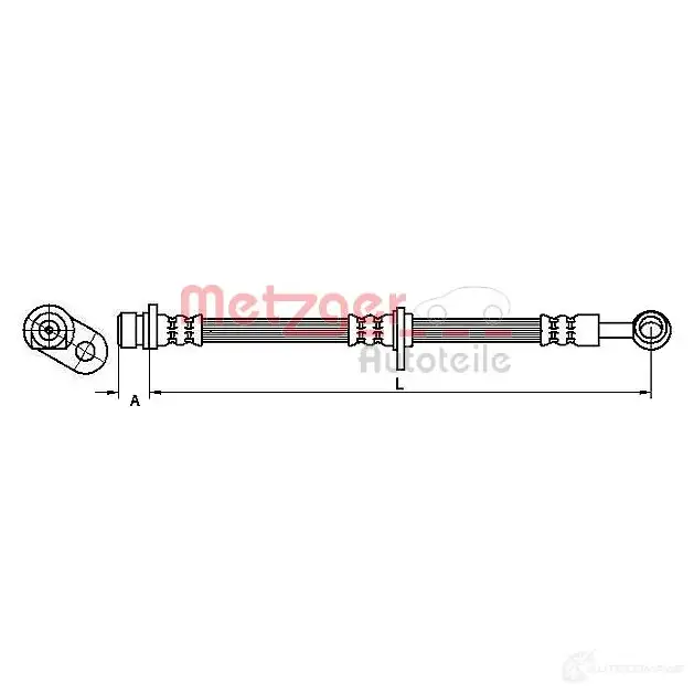 Тормозной шланг METZGER 4250032657703 3SYH KA 1005510 4115190 изображение 0