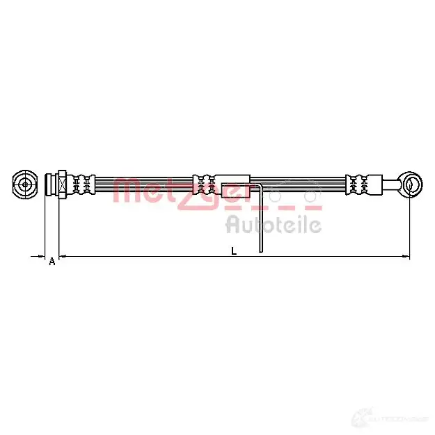 Тормозной шланг METZGER 1004785 OUW 7B 4110428 4250032658052