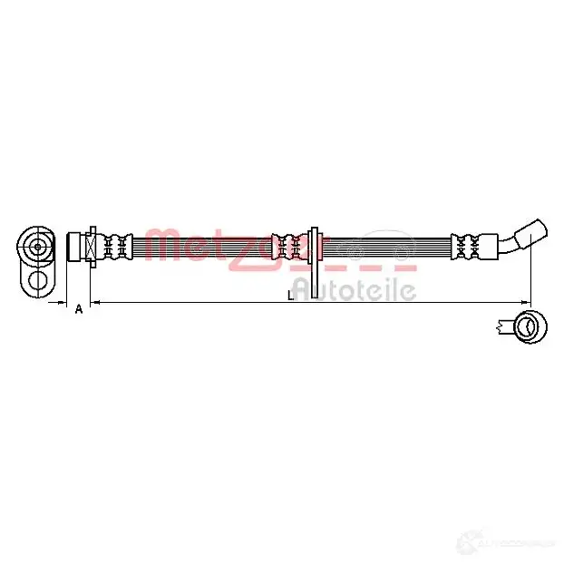Тормозной шланг METZGER 1005514 4115198 3H5 ML91 4250032657697