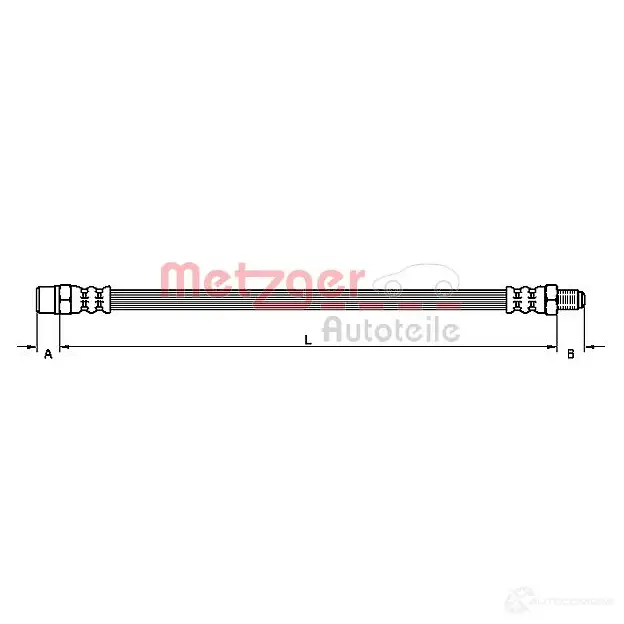 Тормозной шланг METZGER T3 TQGIR 4250032658755 4110791 1004928