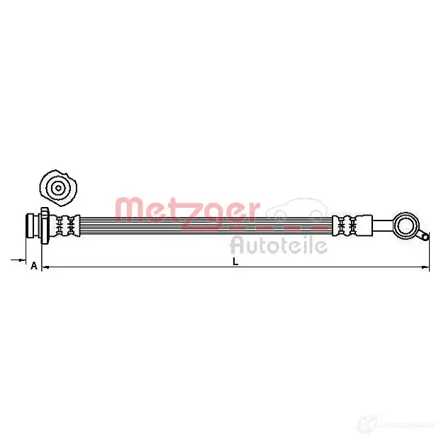 Тормозной шланг METZGER 1005145 PS Q4YZ1 4111230 4250032658533