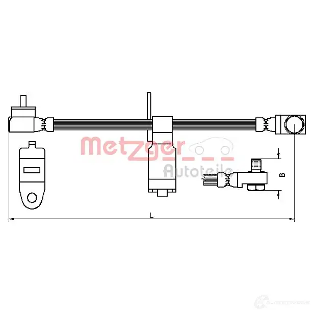 Тормозной шланг METZGER TM 07R2 1005304 4250032657581 4112542 изображение 0