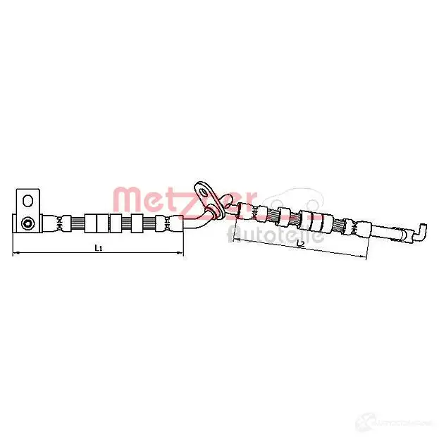 Тормозной шланг METZGER 4250032658861 4110707 1004892 0L76 HTU