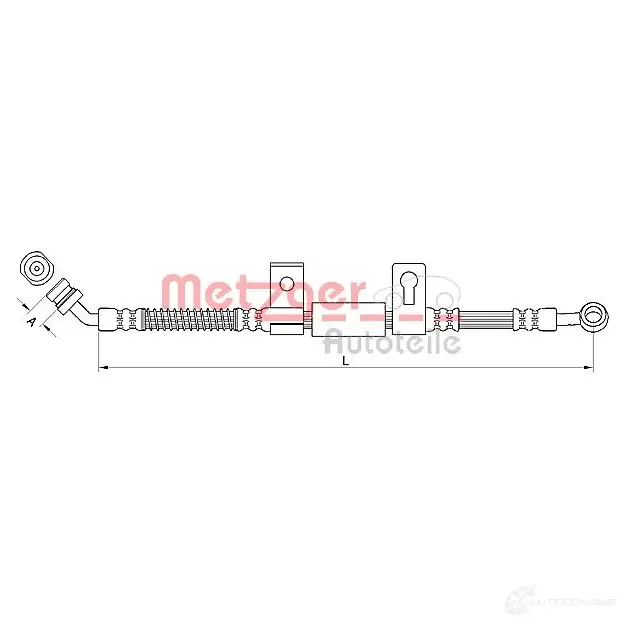 Тормозной шланг METZGER 1004950 4250032563165 4110831 F WBI6
