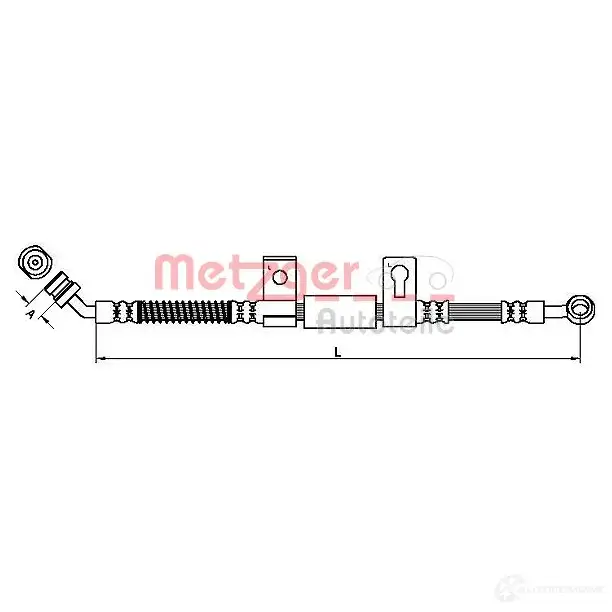 Тормозной шланг METZGER 4250032657475 0U1T N 4110827 1004946 изображение 0