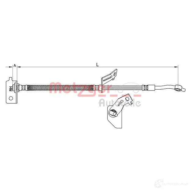 Тормозной шланг METZGER 1424711036 4111456 QLLC DL 4062101020680