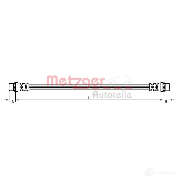 Тормозной шланг METZGER 4250032659752 1005013 4110929 J7 3Z1 изображение 0