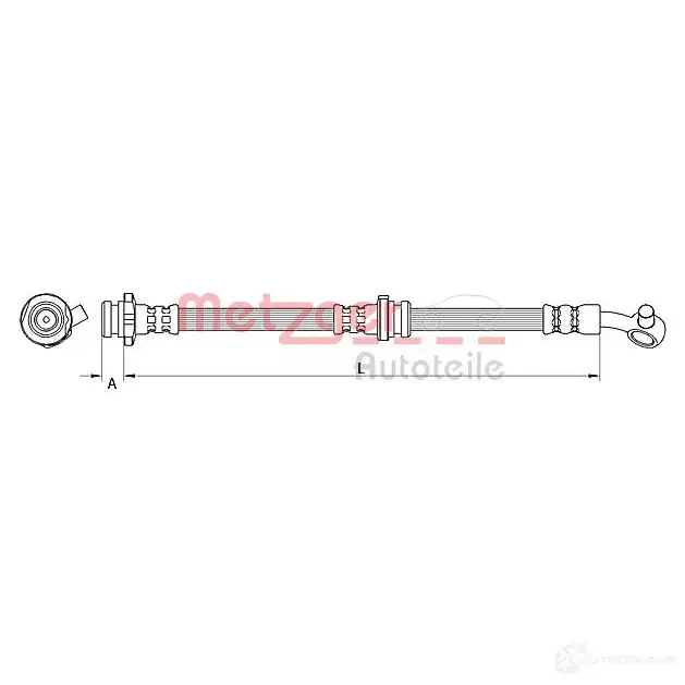 Тормозной шланг METZGER 4250032739416 4111547 1211882813 6NP1HB 9 изображение 0