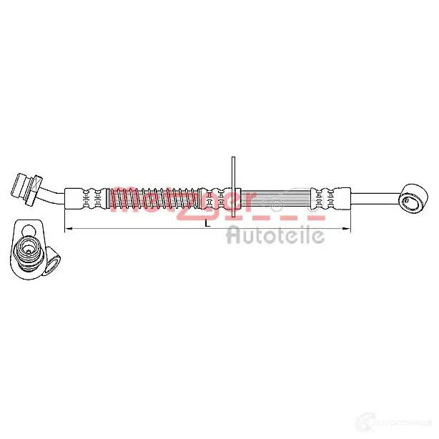 Тормозной шланг METZGER 4110555 4250032562502 1004849 Z6B3IJ E