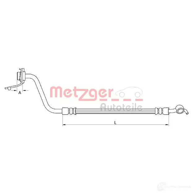 Тормозной шланг METZGER 1005079 S UG7K8 4111057 4250032657536