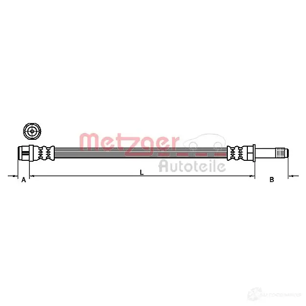 Тормозной шланг METZGER 1005095 XT1W9 9A 4250032658489 4111093