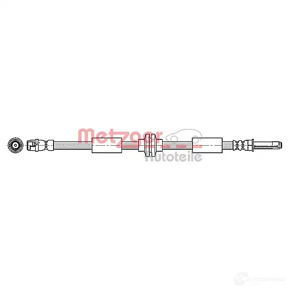 Тормозной шланг METZGER C4 NQIZ 1004750 4110362 4250032561840 изображение 0