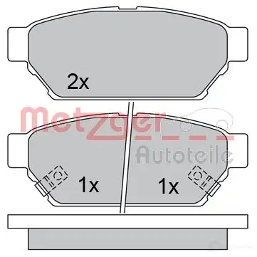 Тормозные колодки дисковые, комплект METZGER 2187 2 995763 21873 1170492 - Изображение 1