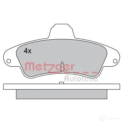 Тормозные колодки дисковые, комплект METZGER 21 586 1170430 5W4NU2 995701 изображение 0