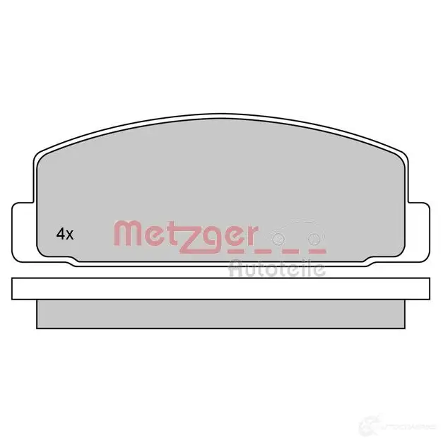 Тормозные колодки дисковые, комплект METZGER 20 031 C96BS0 1170088 995359 изображение 0