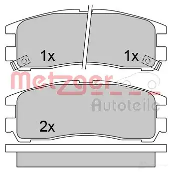 Тормозные колодки дисковые, комплект METZGER 995684 1170413 21707 21 706 изображение 0