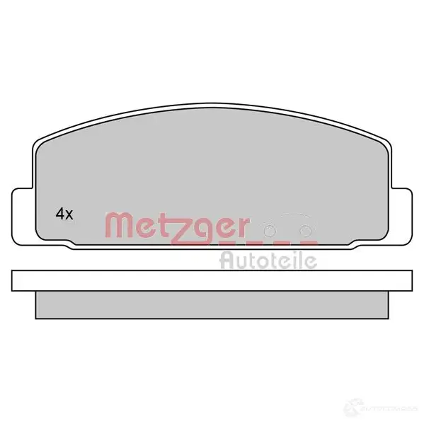 Тормозные колодки дисковые, комплект METZGER 206 45 1170206 24045 995477 изображение 0