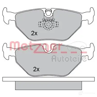 Тормозные колодки дисковые, комплект METZGER 21 934 21935 1170014 995285 изображение 0