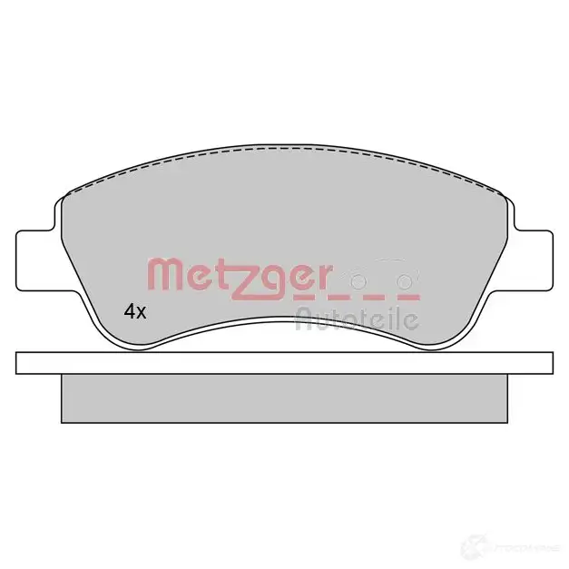 Тормозные колодки дисковые, комплект METZGER 701YJX 2 3599 995297 1170026 изображение 4