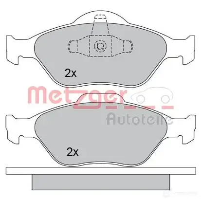 Тормозные колодки дисковые, комплект METZGER 1170045 2320 2 995316 23203 изображение 0