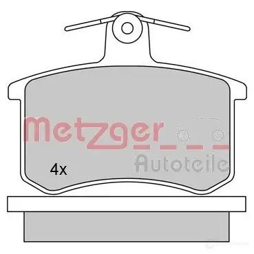 Тормозные колодки дисковые, комплект METZGER 995301 1170030 21 144 BT8F43X изображение 0