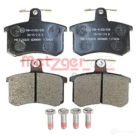 Тормозные колодки дисковые, комплект METZGER 995301 1170030 21 144 BT8F43X изображение 1