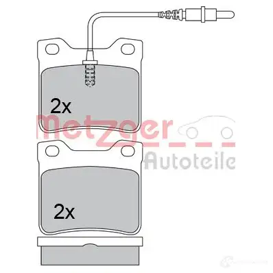 Тормозные колодки дисковые, комплект METZGER H85WI 2 1904 1170336 995607 - Изображение 1