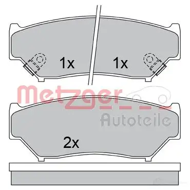 Тормозные колодки дисковые, комплект METZGER 995799 2190 7 1170528 21908 - Изображение 1