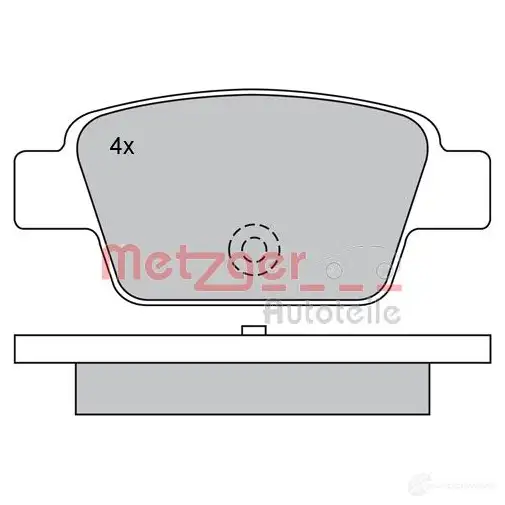 Тормозные колодки дисковые, комплект METZGER 1170131 995402 237 14 H6BBLYK изображение 0