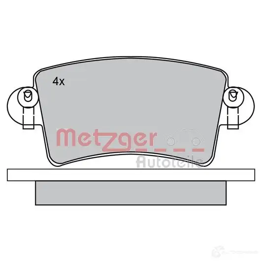 Тормозные колодки дисковые, комплект METZGER 995442 1170171 R0G6WF8 23 669 - Изображение 1