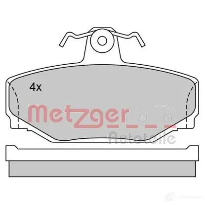 Тормозные колодки дисковые, комплект METZGER 1170074 2138 5 RGYJC 995345 изображение 0