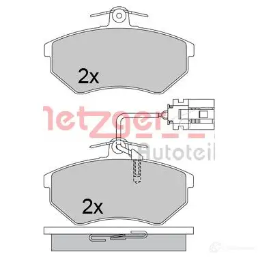 Тормозные колодки дисковые, комплект METZGER 21366 2 0168 995943 1170674 изображение 0