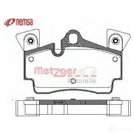 Тормозные колодки, комплект METZGER 996028 TJZIB 2401 0 1170762