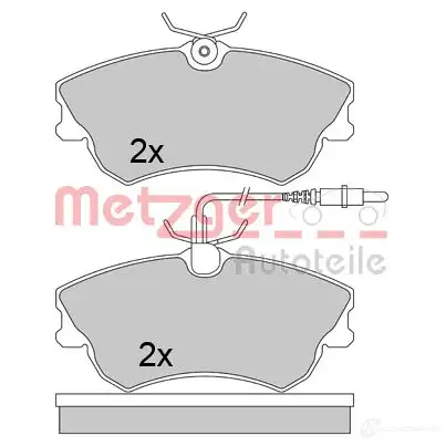Тормозные колодки дисковые, комплект METZGER 1170456 995727 21 887 21888 изображение 0