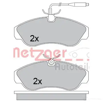 Тормозные колодки, комплект METZGER 21800 1170516 995787 2 1799