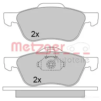 Тормозные колодки дисковые, комплект METZGER 2315 9 23160 1170650 995920 изображение 0