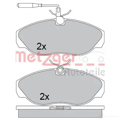 Тормозные колодки дисковые, комплект METZGER 1170477 216 27 21797 995748 - Изображение 1