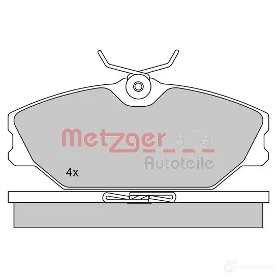 Тормозные колодки дисковые, комплект METZGER 1170084 1WZ1Z9 995355 23 172 - Изображение 1
