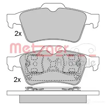 Тормозные колодки дисковые, комплект METZGER 995351 1170080 2 3482 23483 изображение 0