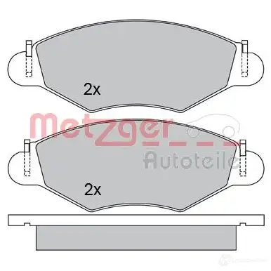 Тормозные колодки дисковые, комплект METZGER 1170059 995330 G6LJ5 2 3597 изображение 0