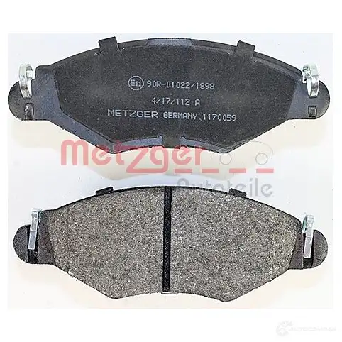 Тормозные колодки дисковые, комплект METZGER 1170059 995330 G6LJ5 2 3597 изображение 2