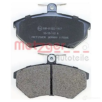 Тормозные колодки дисковые, комплект METZGER 995366 PC2DO 20 168 1170095 изображение 2