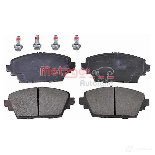 Тормозные колодки дисковые, комплект METZGER 2RR JQ 1437582547 1170870 - Изображение 1