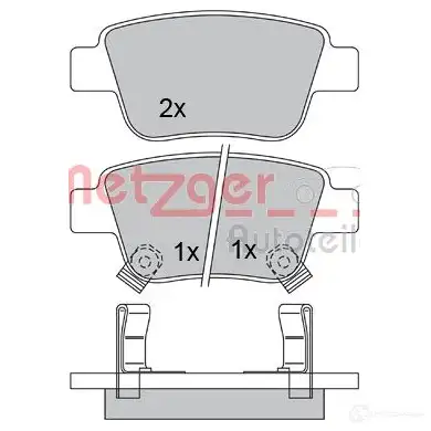Тормозные колодки дисковые, комплект METZGER 1170193 2362 0 995464 23621 - Изображение 1